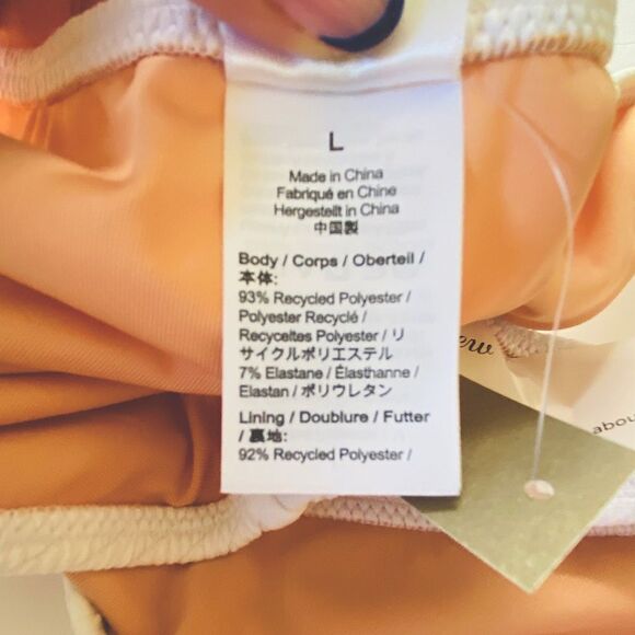 J Crew White Jacquard Texture Curved Waist Cheeky Bikini Bottom Sz L NWT - Picture 8 of 14